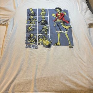 Old Navy one piece manga mens Tee XL White short sleeve